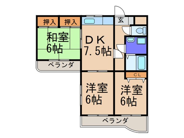 トーカンマンション平尾の物件間取画像